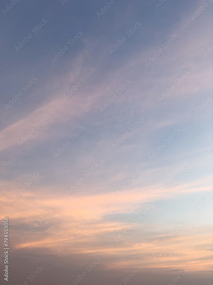 Fototapeta premium Evening dusk color dramatic sky