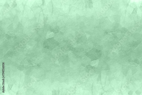 透明感のある緑がかった水色・ミントグリーン 繊維とモザイク柄が透けて見える抽象的な模様の背景素材