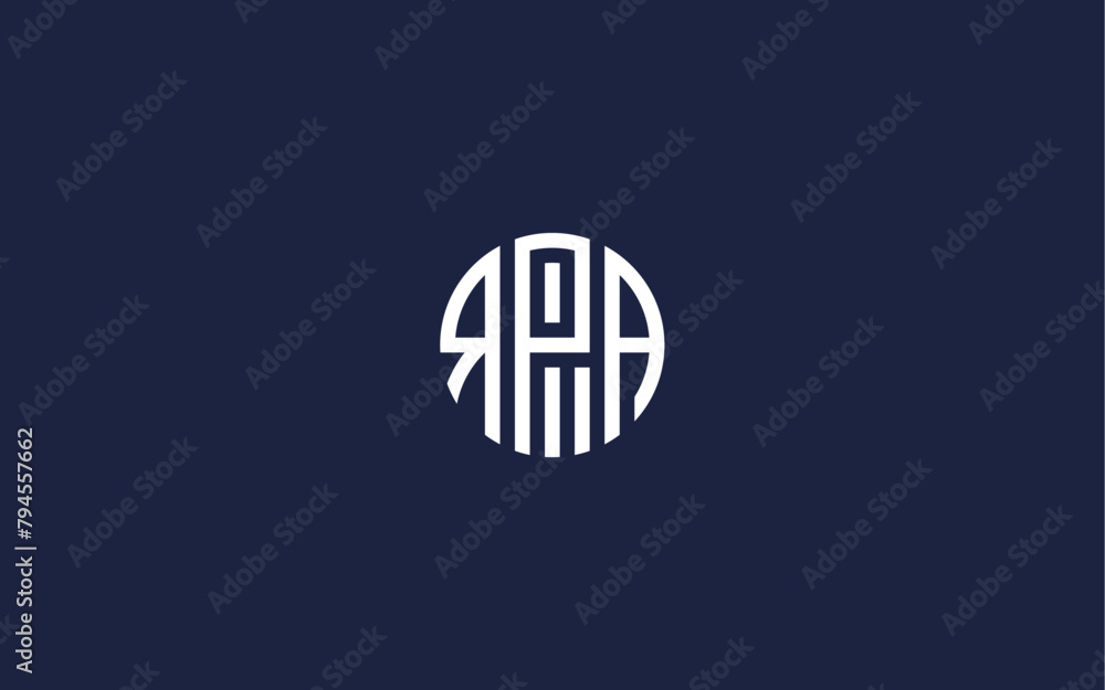 Obraz premium letter rpa with circle logo icon design vector design template inspiration