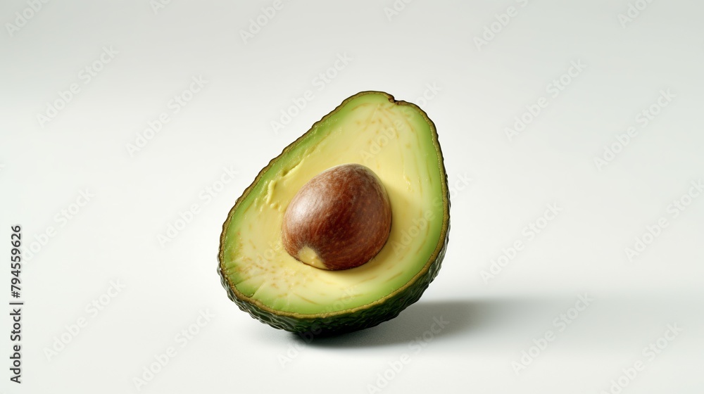 avocado isolated on white background, studio shot, close-up