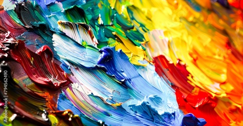 An artist s palette  alive with bold  splashy paints  each stroke on the canvas a testament to creativity s boundless realm.