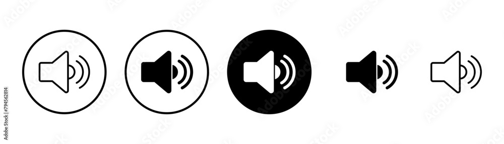Speaker icon vector isolated on white background. Volume icon. Loudspeaker icon vector. Audio. Sound Speaker icon vector isolated on white background. Volume icon. Loudspeaker icon vector. Audio. Sound