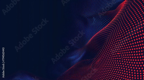 Abstract digital background with weaving curve line bend art, big data flow visualization. High speed technology, with panoramic background