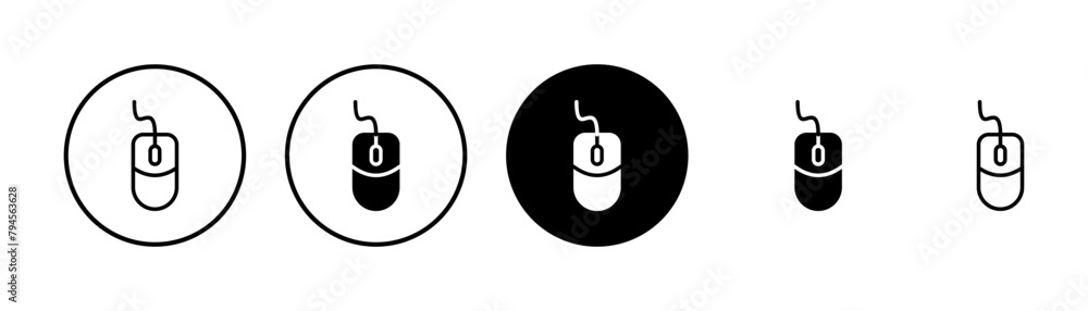 Obraz premium Computer Mouse Icon vector isolated on white background. Computer mouse vector icon