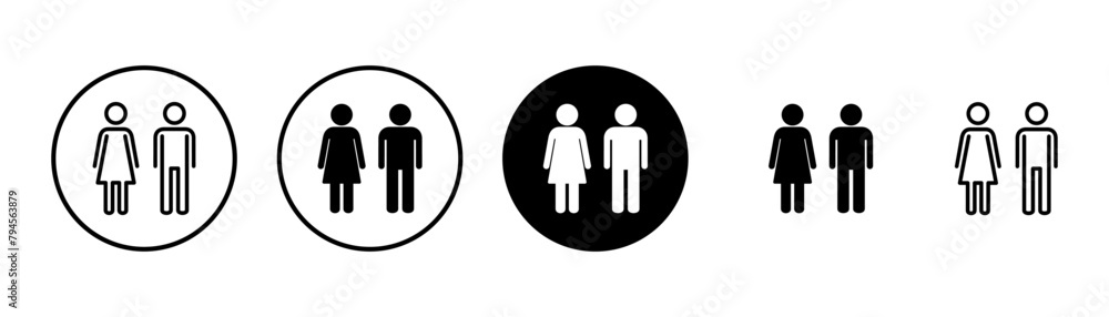 Man and woman icon vector isolated on white background. male and female symbol Man and woman icon vector isolated on white background. male and female symbol