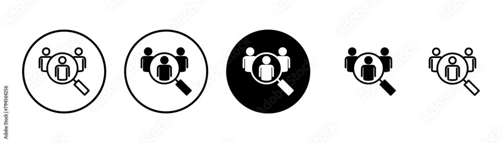 Hiring icon vector isolated on white background. Human resources concept. Recruitment. Search job vacancy icon. Hire. Find people icon Hiring icon vector isolated on white background. Human resources concept. Recruitment. Search job vacancy icon. Hire. Find people icon