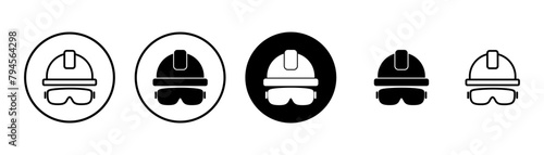 Helmet icon vector isolated on white background. Motorcycle helmets. Racing helmet. construction helmet icon. Safety helmet