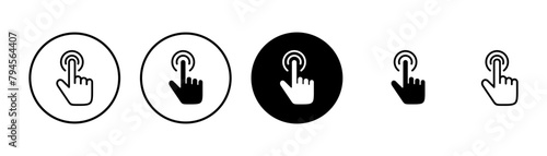 Hand click icon vector isolated on white background. pointer icon vector. hand cursor icon vector