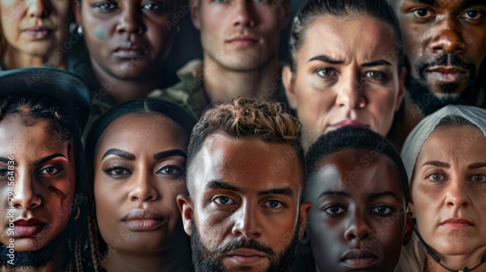 A poster campaign featuring diverse individuals of various backgrounds and occupations all united in their support for effective riot control measures. .