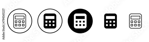 Calculator icon vector isolated on white background. Calculator vector icon. Accounting icon