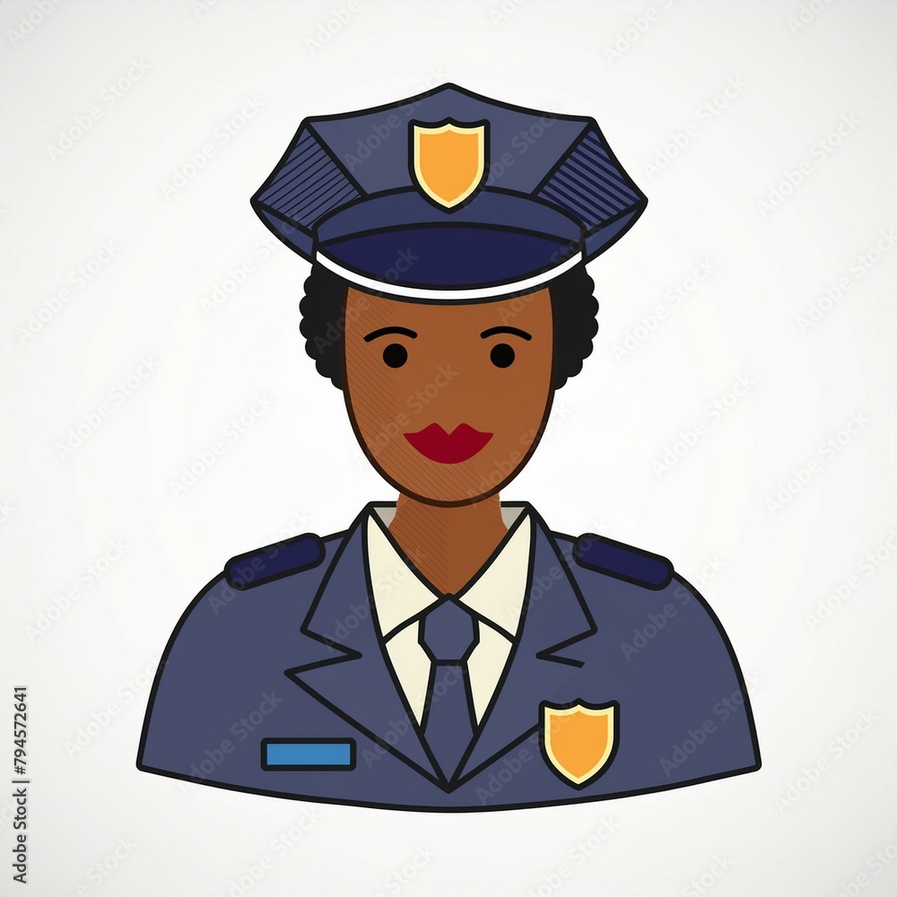 illustration of a policewoman illustration of a policewoman
