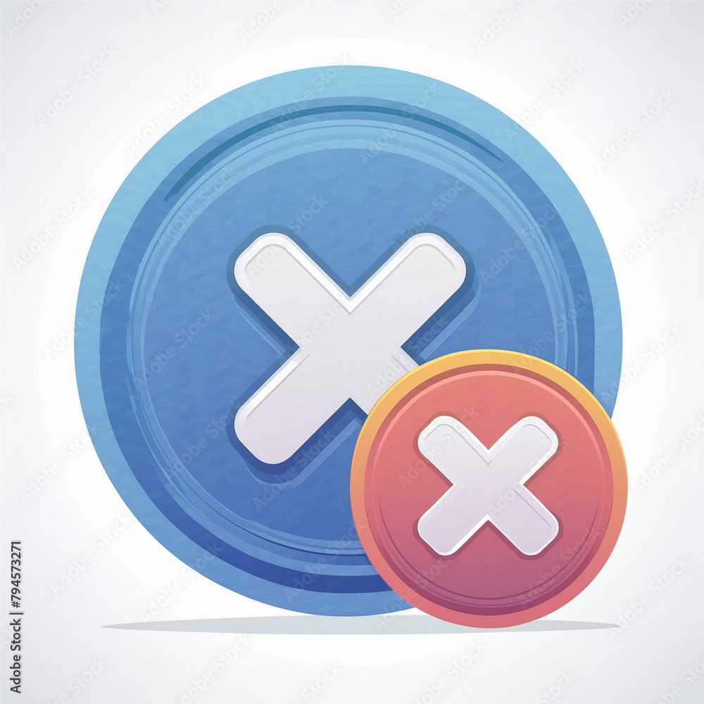 Obraz premium Two X signs icon