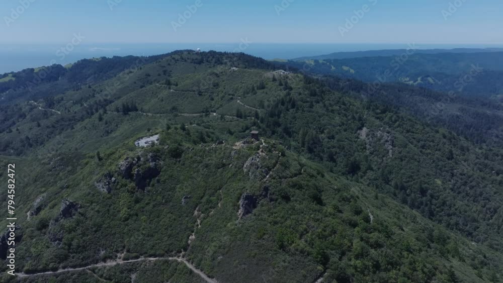 Aerial video on Mount tamalpais east peak USA Aerial video on Mount tamalpais east peak USA