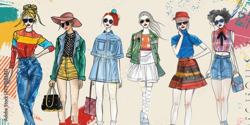Doodled Threads: A Whimsical Collection of Fashion Sketches