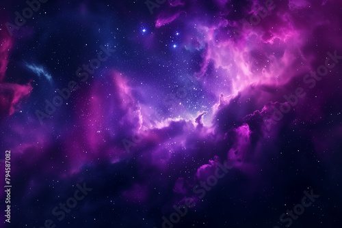 우주의 성운과 은하. 사실적인 추상 우주 배경 포토리얼리즘. photo
