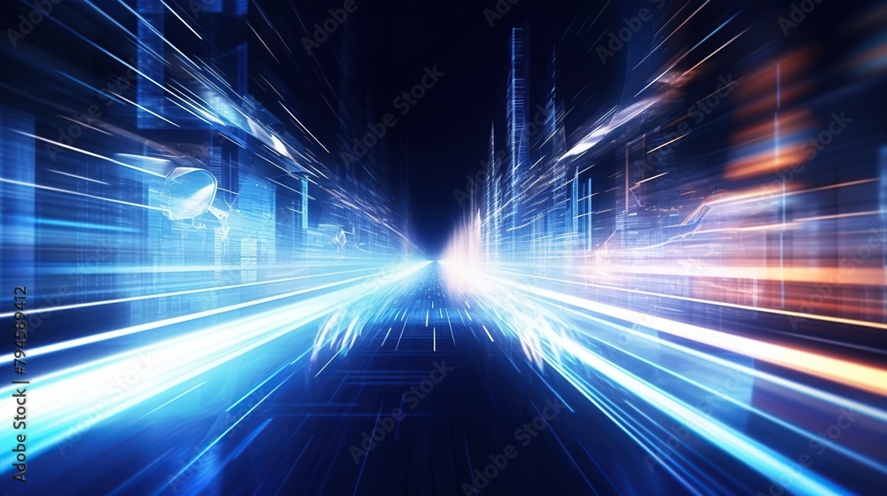 Abstract digital high speed for modern and futuristic technology. Illustration of speed motion on dark background. Abstract digital high speed for modern and futuristic technology. Illustration of speed motion on dark background.