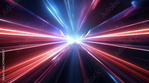 Abstract digital high speed for modern and futuristic technology. Illustration of speed motion on dark background.