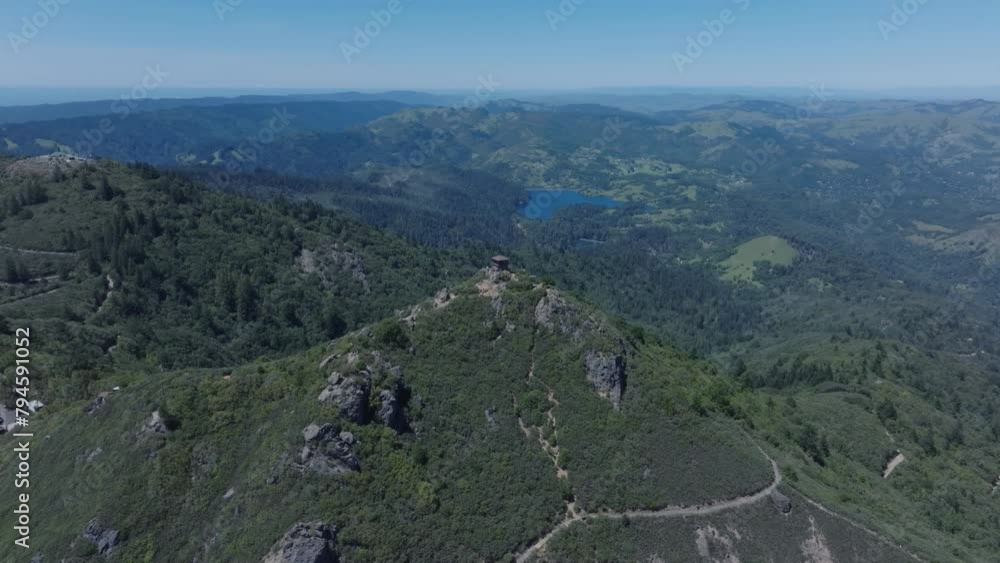 Aerial video on Mount tamalpais east peak USA Aerial video on Mount tamalpais east peak USA