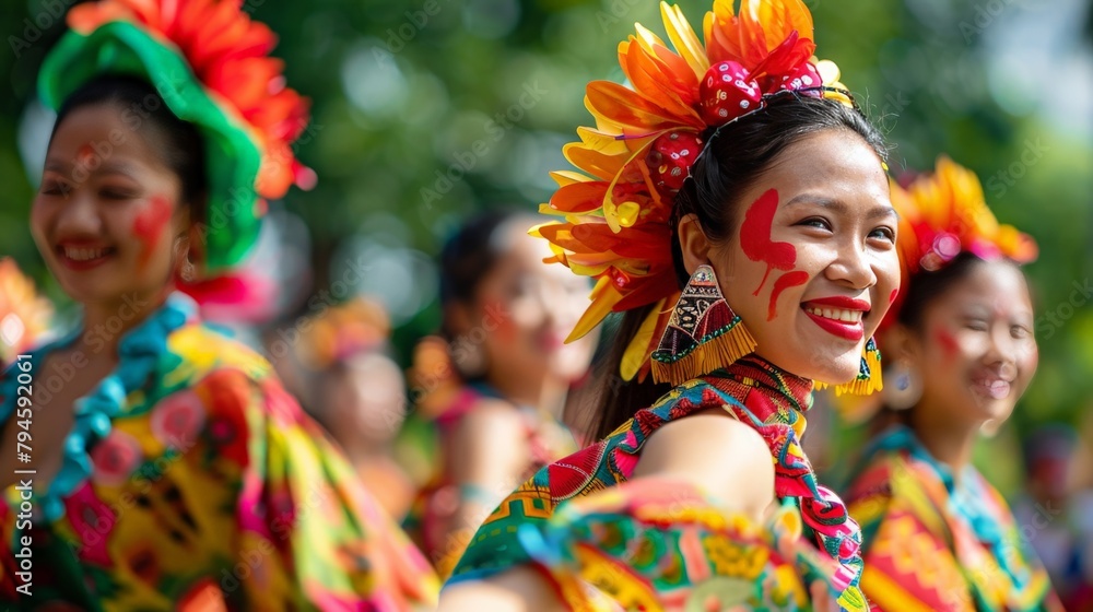 An outdoor festival celebrating cultural diversity, with participants dressed in traditional attire, dancing, and sharing their heritage with pride and joy. An outdoor festival celebrating cultural diversity, with participants dressed in traditional attire, dancing, and sharing their heritage with pride and joy.