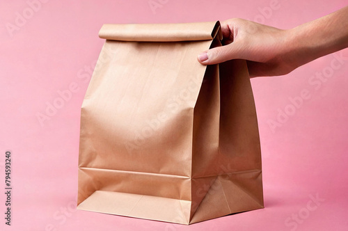 man holding brown paper bag 