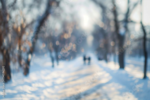blurred photograph of winter. outoffocus photograph