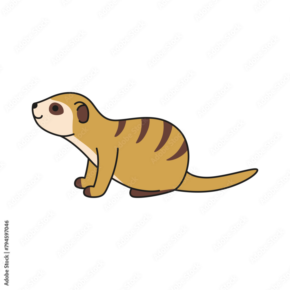 Fototapeta premium Cute meerkat Illustration