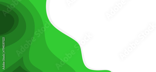 
abstract green background with liquid wave shapes trendy banner, brochure, flayer design template