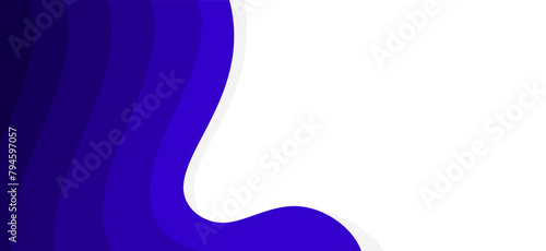 abstract blue background with trendy monochrome wave shapes banner, brochure, flayer design template