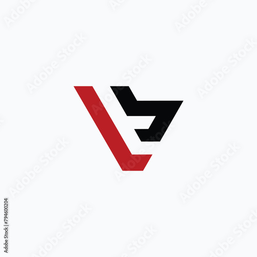 Free Download abstract flat vector logo of letters t and v - GFXLoad