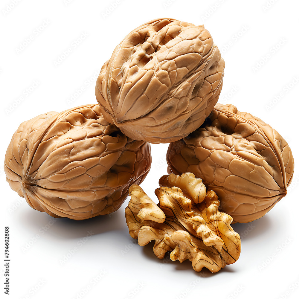 walnuts isolated on white background walnuts isolated on white background
