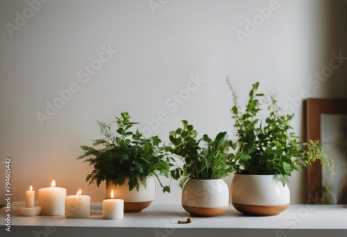 green plants mantle studio fire life ceramics artist Still minimalist