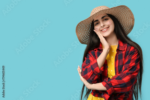 Beautiful young happy woman...