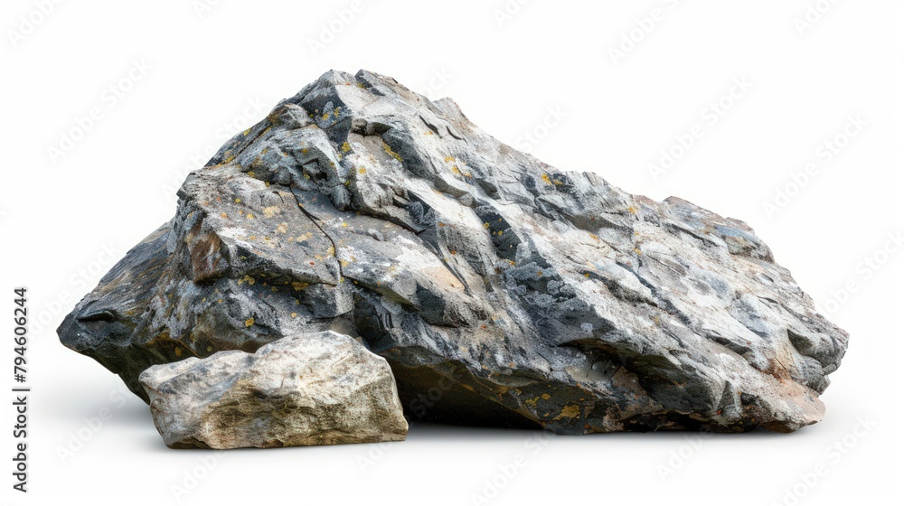 Isolated rock stone volcano on white background, mineral industry element nature. Isolated rock stone volcano on white background, mineral industry element nature.