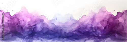 Vibrant purple watercolor splash on transparent background.