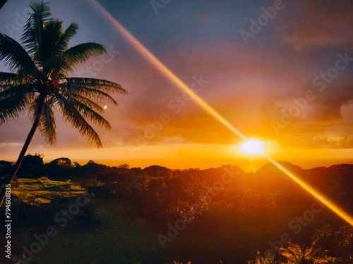 Kona Hawaii Island Sunset