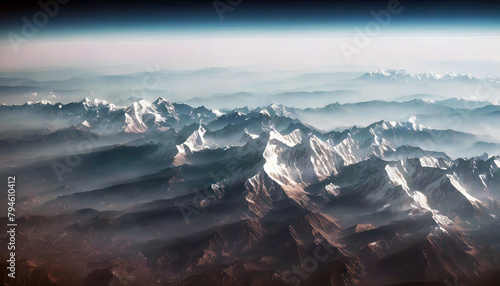 'Himalayas airplane landscape view Nepal Nepal Everest Tourism traveling Sky Travel Nature Landscape Snow Forest Cloud Mountain Airplane Blue Airport Window Asian Plane Vacation Beautiful Tourism'