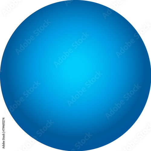 Blue light rendering sphere