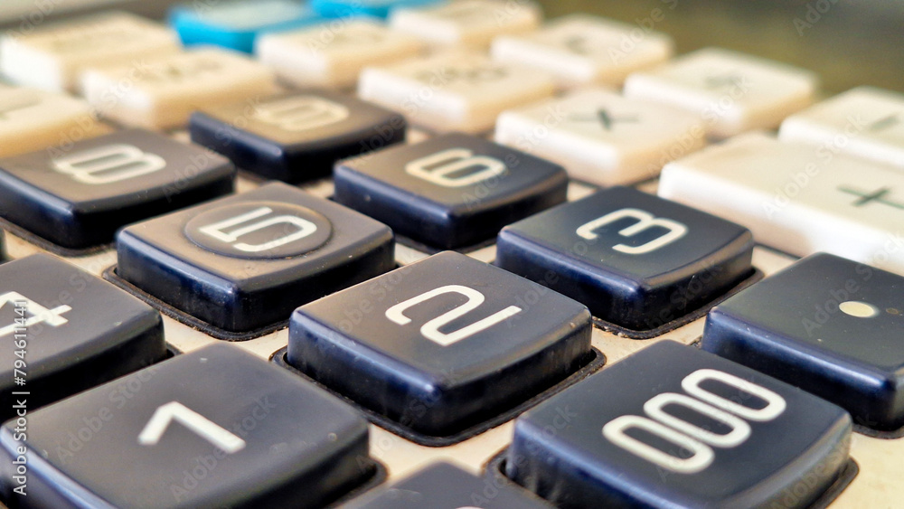 Close up calculator keyboards background. Close up calculator keyboards background.