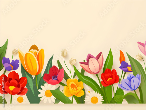 Colorful Spring Flowers photo