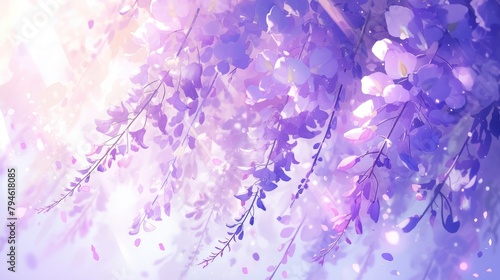 A vivid depiction of a stunning purple blossom photo