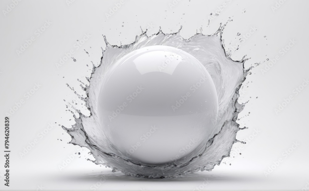 big ball splash abstract white background big ball splash abstract white background