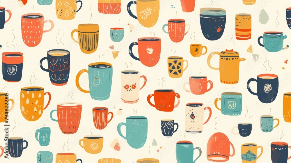 pattern featuring a backdrop of dotted lines perfect for enjoying a cup of coffee or tea pattern featuring a backdrop of dotted lines perfect for enjoying a cup of coffee or tea