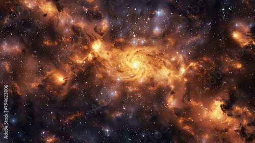 Within the cosmic neighborhood  the close proximity of galactic arms and spiral structures paints a mesmerizing tableau of cosmic beauty and complexity  inviting us to explore the mysteries of the 