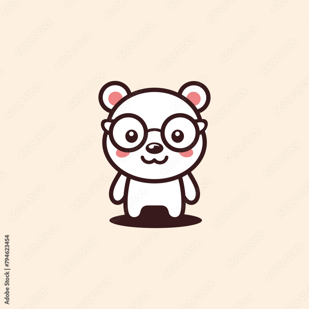 cartoon illustration of a cute mouse wearing glasses cartoon illustration of a cute mouse wearing glasses