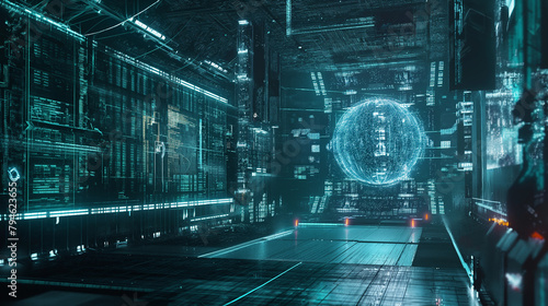 futuristic digital cyber tech wallpaper
