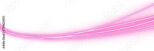 transparent neon pink line effect