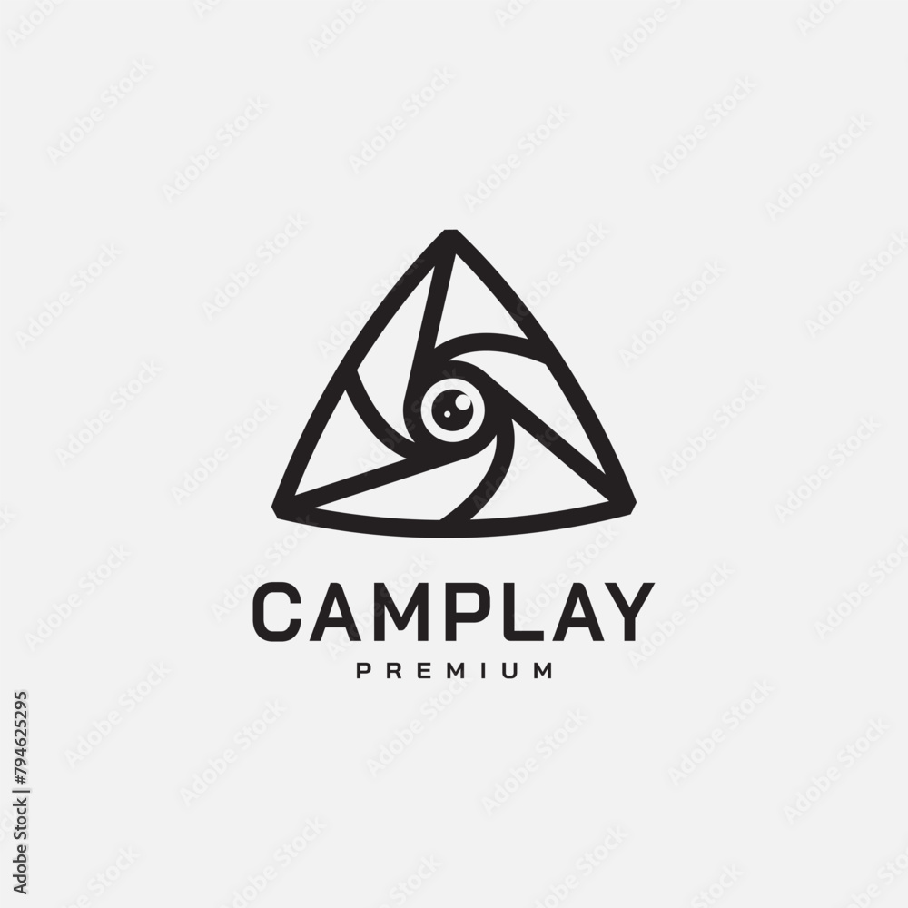 Camera play photography logo design illustration Camera play photography logo design illustration