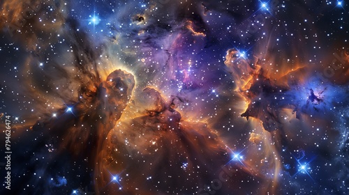 Within the cosmic neighborhood of our Milky Way galaxy, the close proximity of celestial bodies and interstellar clouds forms a vast cosmic landscape teeming with activity and intrigue.
