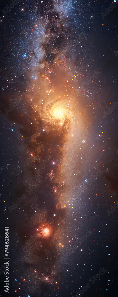 Obraz premium Dark Cosmos Stars Amidst the Shadows