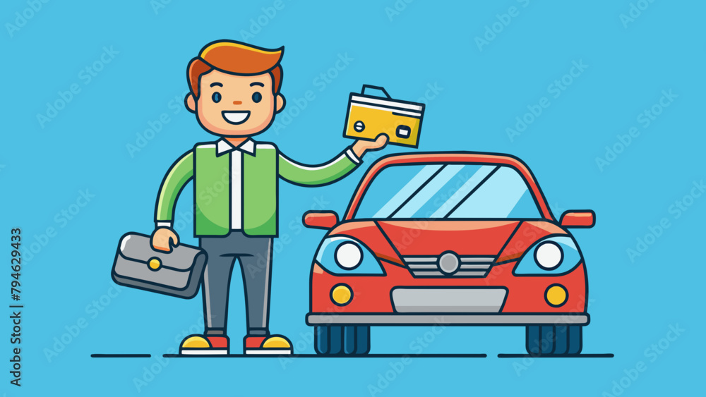 A car salesman vector illustration A car salesman vector illustration